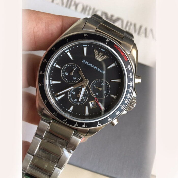montre emporio armani sigma black chronograph ar6098 prix promo maroc casablanca 8 1
