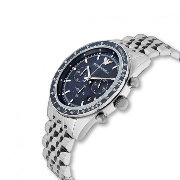montre emporio armani sportivo chronograph blue dial stainless steel prix promo maroc casablanca 1 1