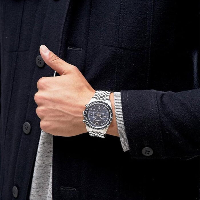 montre emporio armani sportivo chronograph blue dial stainless steel prix promo maroc casablanca 4 1